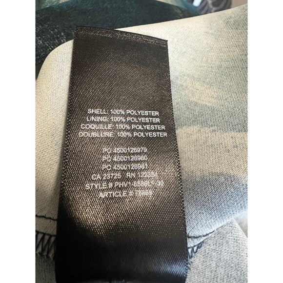 Aritzia Babaton Hamptons Dress Peacock / Deanude Size 6 Watercolor Open Back - Picture 7 of 7